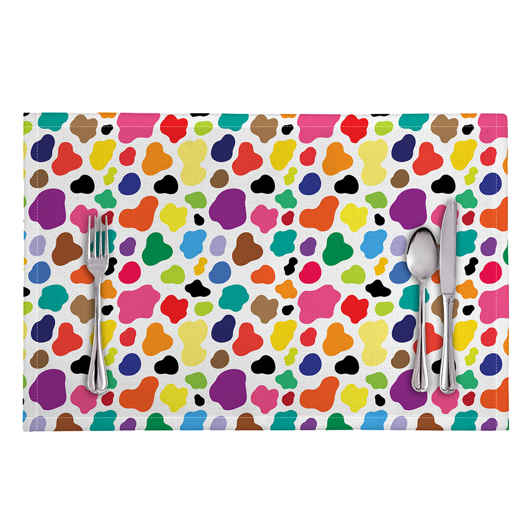 Colorful Cow Pattern Print Placemat