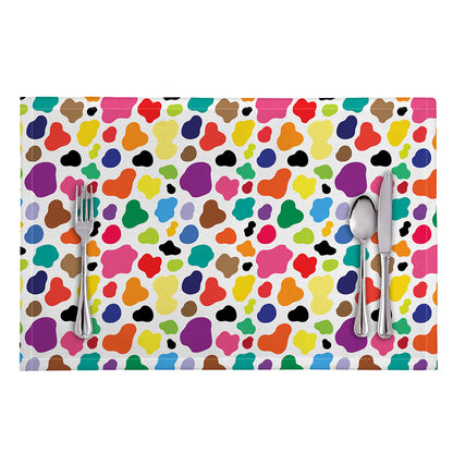 Colorful Cow Pattern Print Placemat