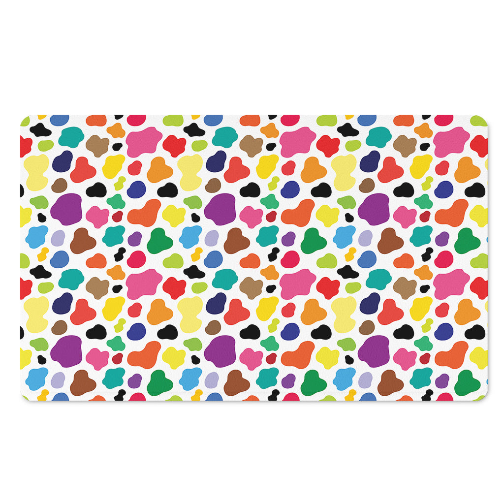 Colorful Cow Pattern Print Polyester Doormat