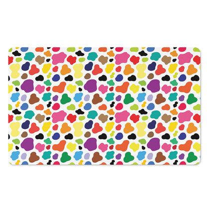 Colorful Cow Pattern Print Polyester Doormat
