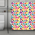 Colorful Cow Pattern Print Polyester Shower Curtain