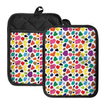 Colorful Cow Pattern Print Pot Holders With Pocket