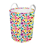 Colorful Cow Pattern Print Round Laundry Basket