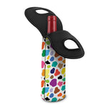 Colorful Cow Pattern Print Single Neoprene Wine Tote