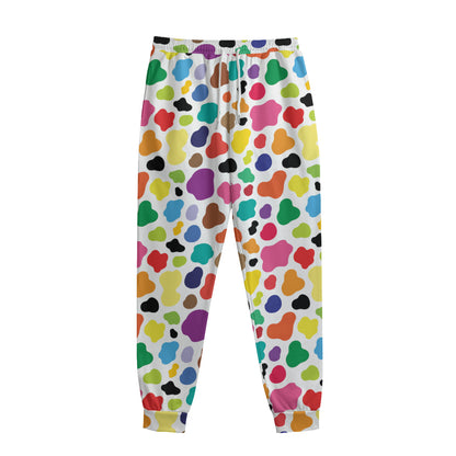 Colorful Cow Pattern Print Sweatpants