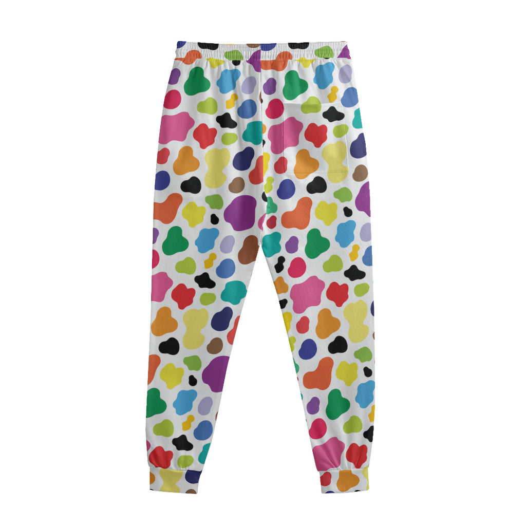 Colorful Cow Pattern Print Sweatpants