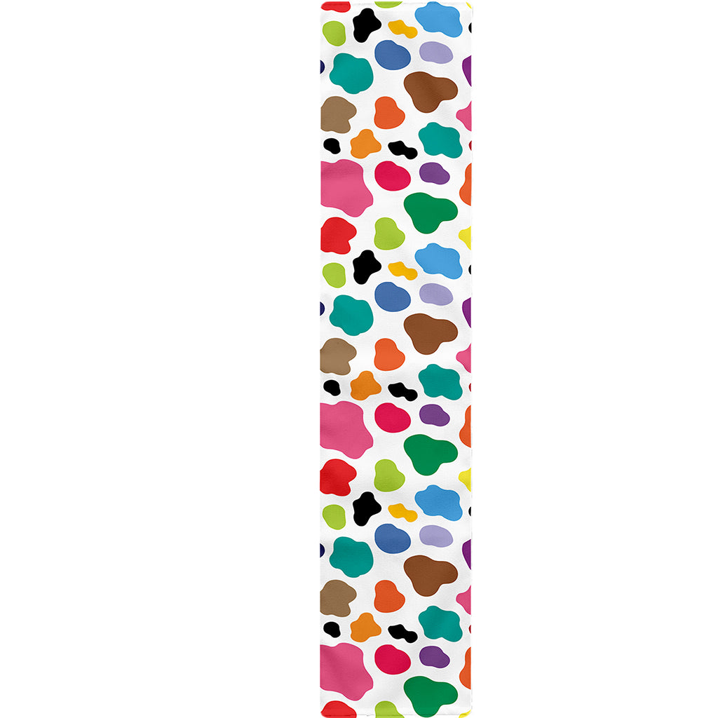 Colorful Cow Pattern Print Table Runner
