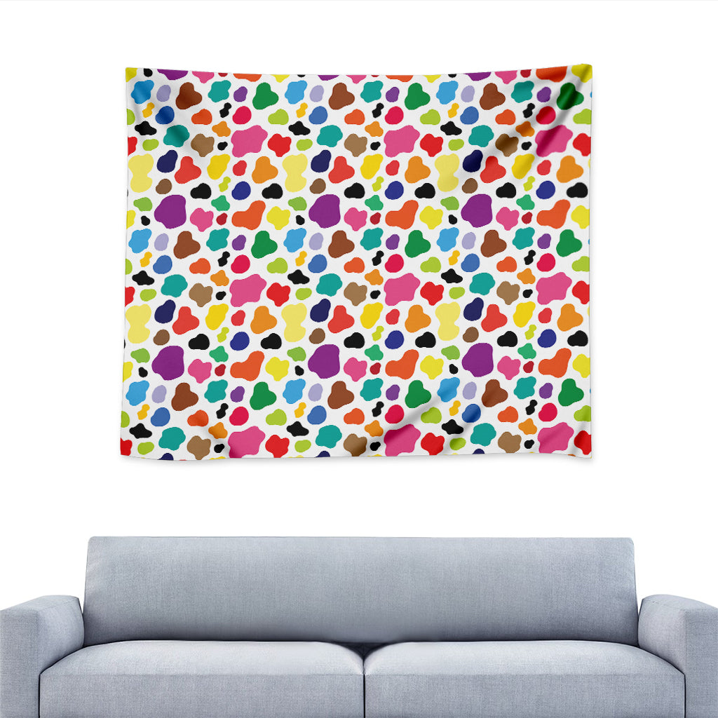 Colorful Cow Pattern Print Tapestry