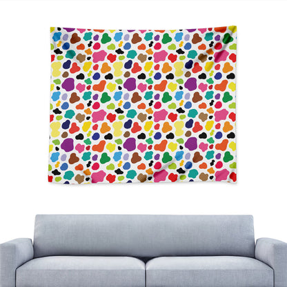 Colorful Cow Pattern Print Tapestry