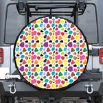 Colorful Cow Pattern Print Tire Cover
