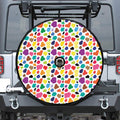 Colorful Cow Pattern Print Tire Cover With Camera Hole