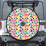 Colorful Cow Pattern Print Tire Cover With Camera Hole