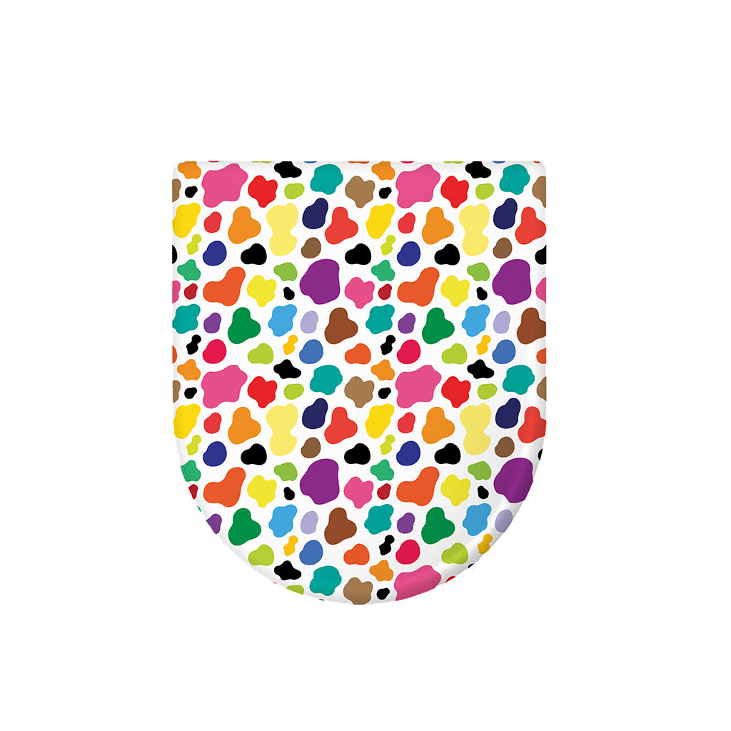 Colorful Cow Pattern Print Toilet Lid Cover