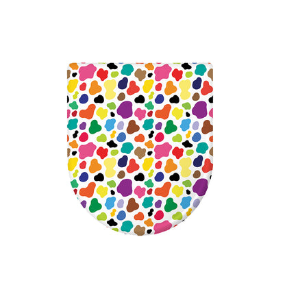Colorful Cow Pattern Print Toilet Lid Cover