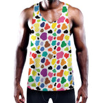 Colorful Cow Pattern Print Training Tank Top