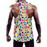 Colorful Cow Pattern Print Training Tank Top