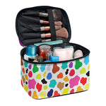 Colorful Cow Pattern Print Travel Makeup Bag