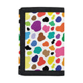 Colorful Cow Pattern Print Trifold Wallet