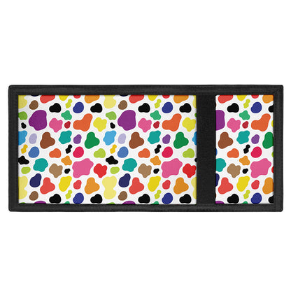 Colorful Cow Pattern Print Trifold Wallet