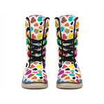 Colorful Cow Pattern Print Winter Boots