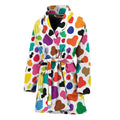 Colorful Cow Pattern Print Women's Bathrobe