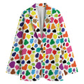 Colorful Cow Pattern Print Women's Cotton Blazer