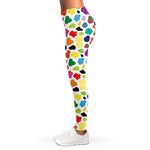 Colorful Cow Pattern Print Women's Leggings