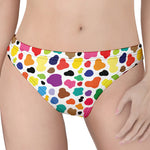 Colorful Cow Pattern Print Women's Thong