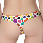 Colorful Cow Pattern Print Women's Thong