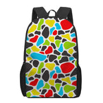 Colorful Cow Print 17 Inch Backpack