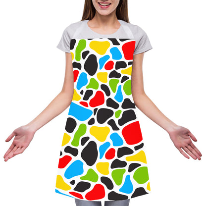 Colorful Cow Print Adjustable Apron