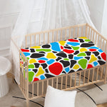Colorful Cow Print Baby Crib Sheet