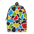 Colorful Cow Print School Backpack