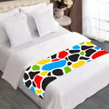 Colorful Cow Print Bed Runner