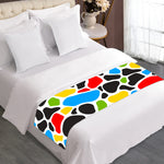 Colorful Cow Print Bed Runner