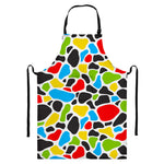 Colorful Cow Print Bib Apron With Pocket