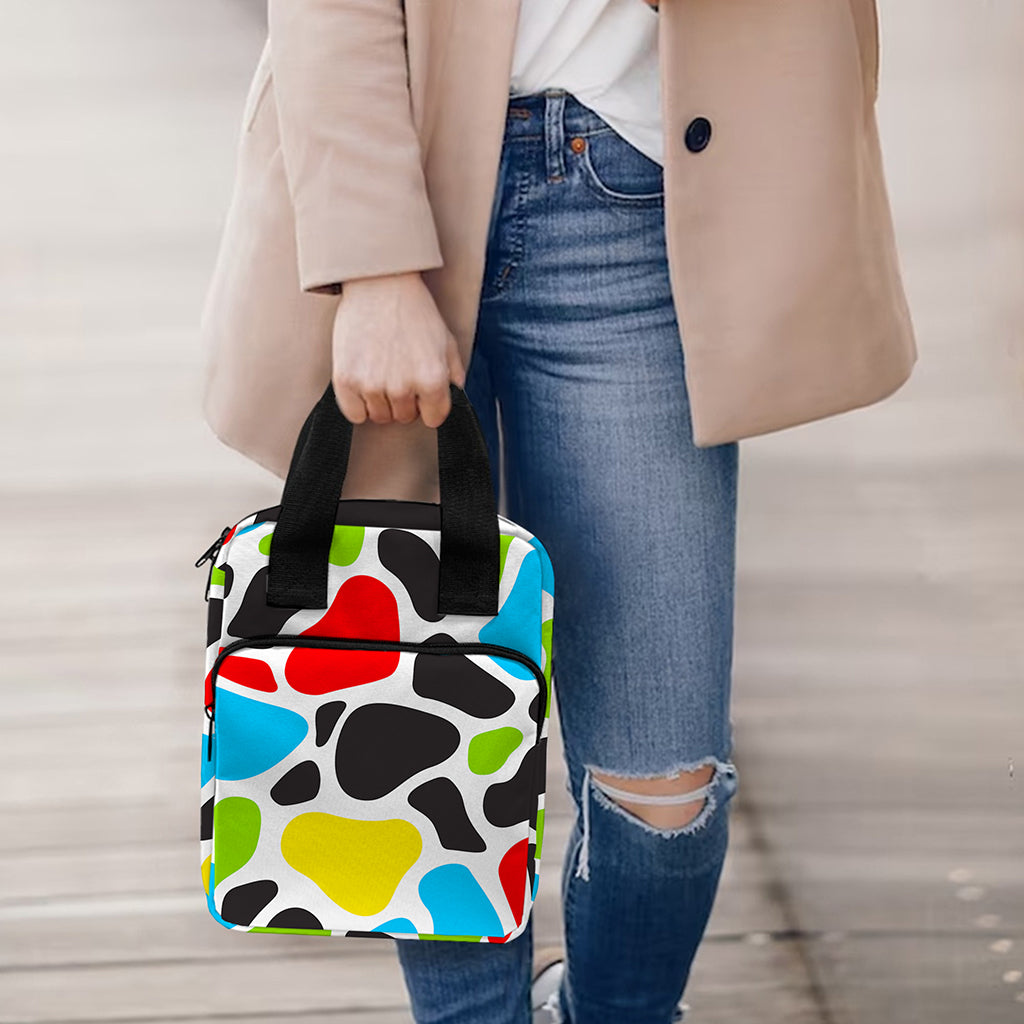 Colorful Cow Print Bible Tote Bag
