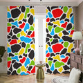 Colorful Cow Print Dimout Pencil Pleat Curtains