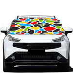 Colorful Cow Print Car Windshield Snow Cover