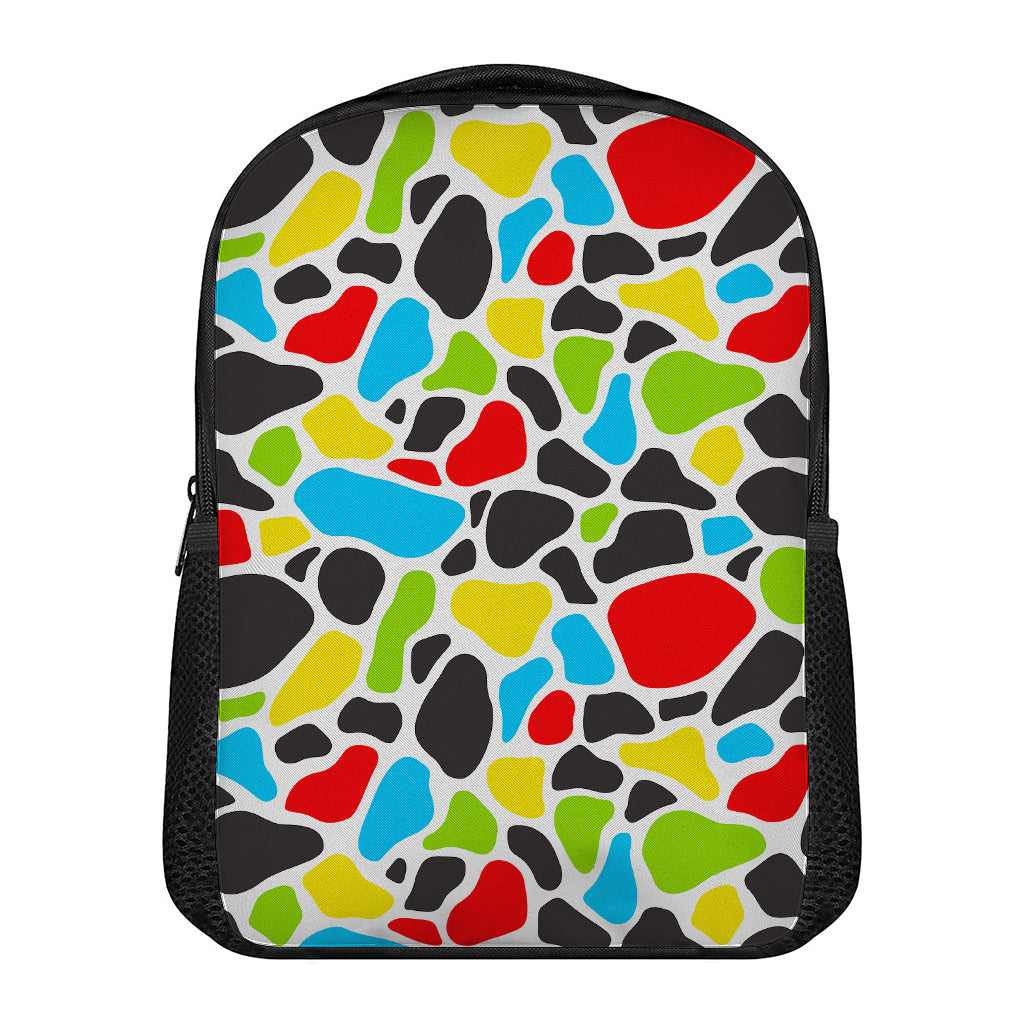 Colorful Cow Print Casual Backpack