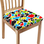 Colorful Cow Print Chair Cushion Cover