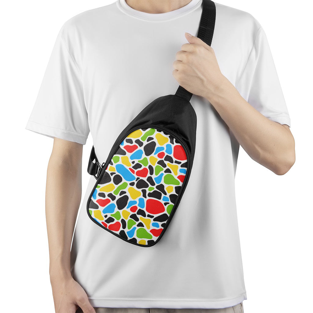 Colorful Cow Print Chest Bag