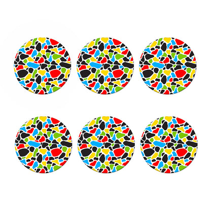 Colorful Cow Print Coaster Set