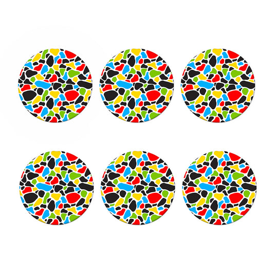 Colorful Cow Print Coaster Set