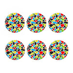Colorful Cow Print Coaster Set