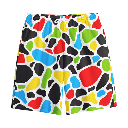 Colorful Cow Print Cotton Shorts