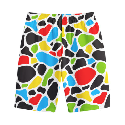 Colorful Cow Print Cotton Shorts