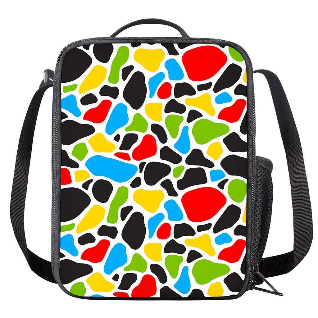 Colorful Cow Print Crossbody Lunch Bag