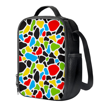 Colorful Cow Print Crossbody Lunch Bag