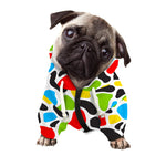 Colorful Cow Print Dog Zip Up Hoodie